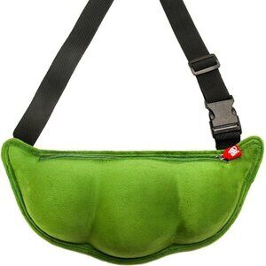 Adorable CottageCore *PeaPod Edamame Sling Bag *Plush 3D Design*Adjustable Strap